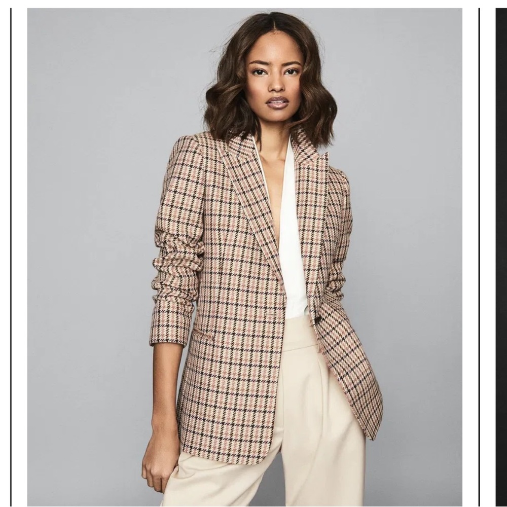 REISS Taylor Checked Slim Fit Blazer